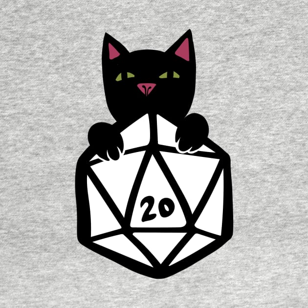 d20 Kitty Cat by bubbsnugg